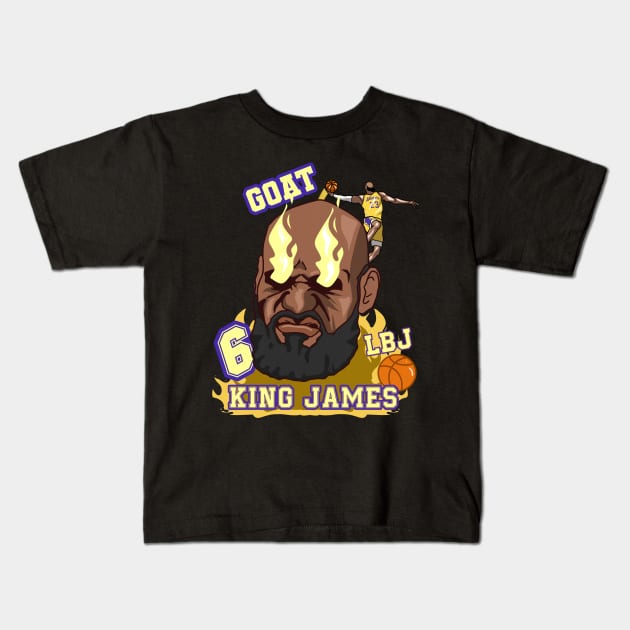 LeBron James Kids T-Shirt by BINSU